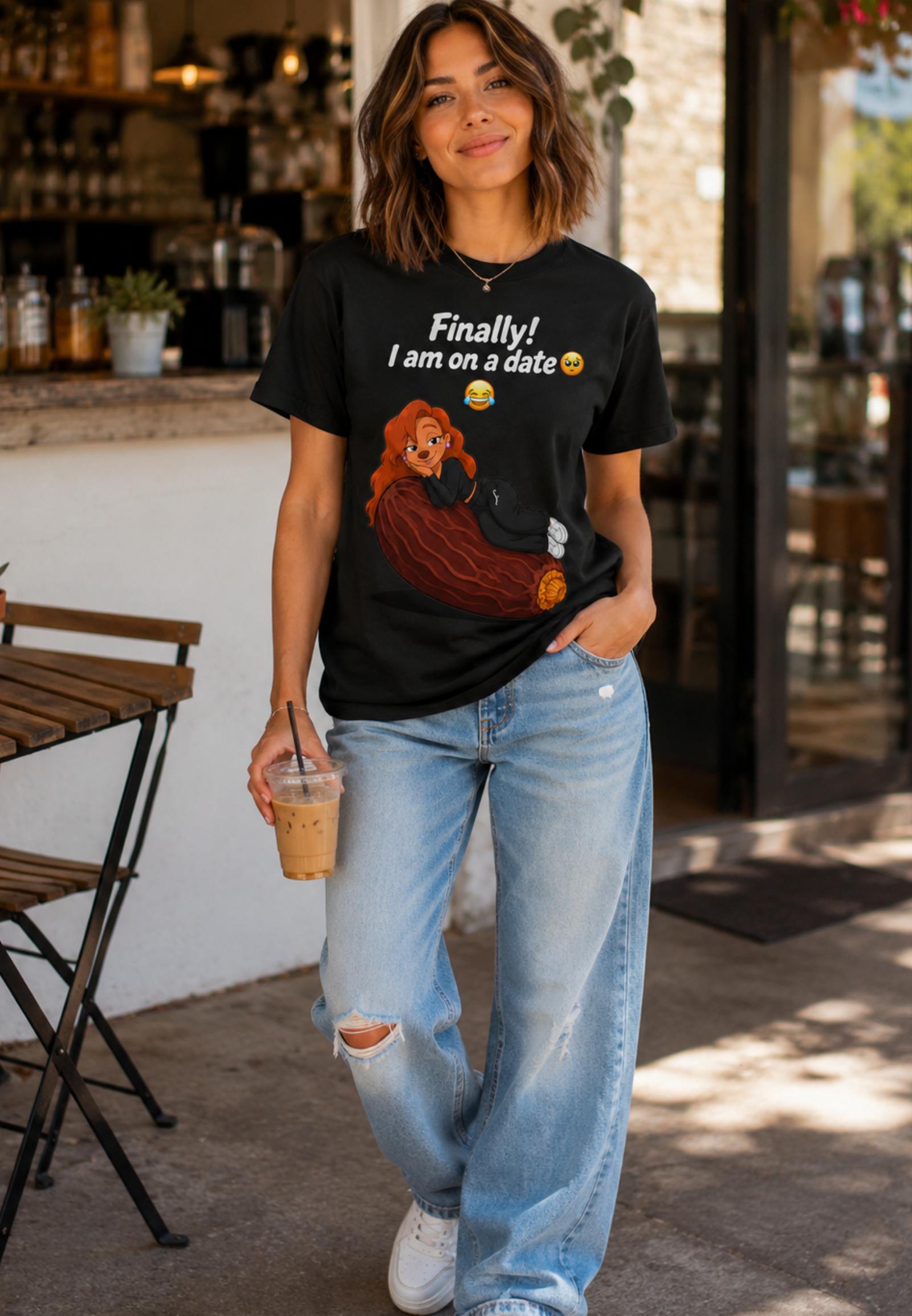 Funny Dating Shirt – Roxanne Finally On A Date Graphic Tee