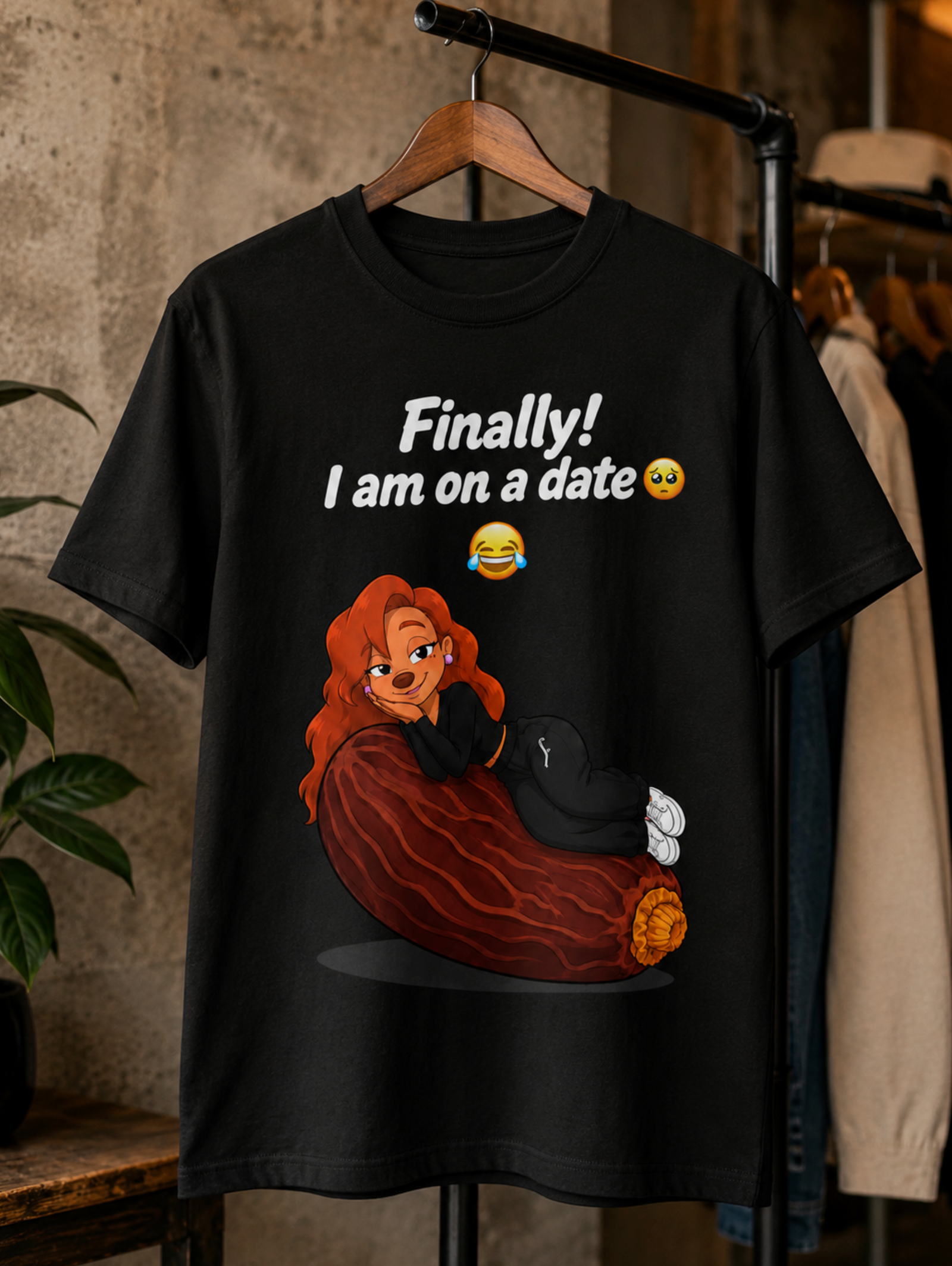 Funny Dating Shirt – Roxanne Finally On A Date Graphic Tee