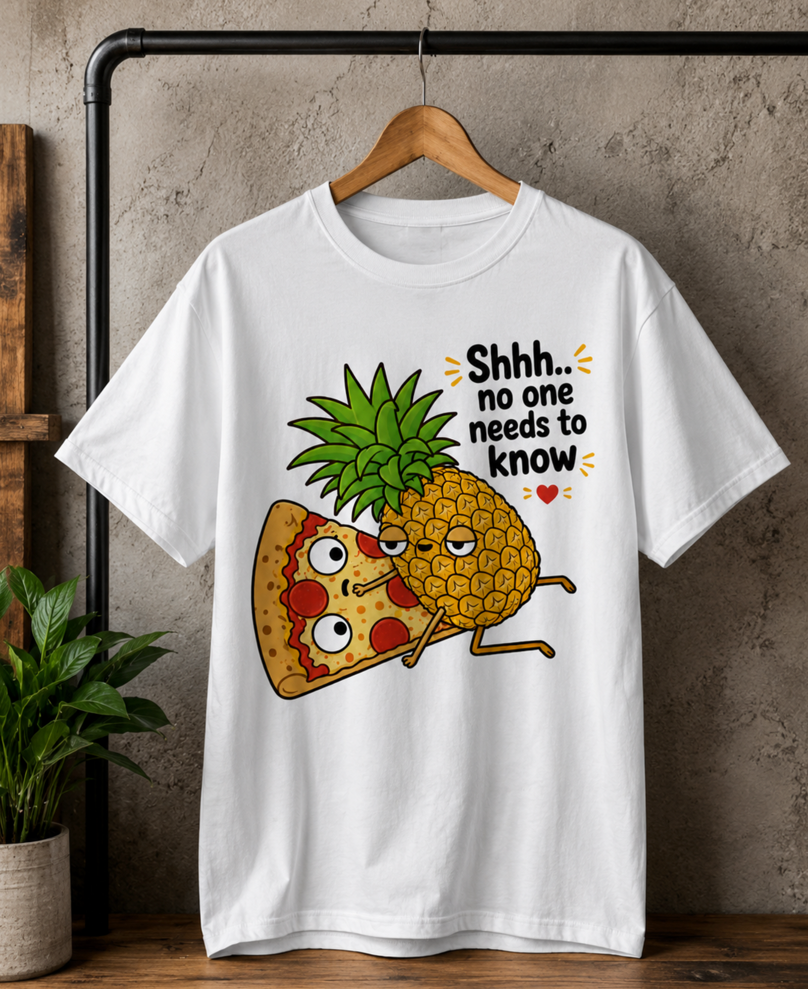 Unisex graphic T-shirt featuring an original food-themed humorous illustration, additional product view 6