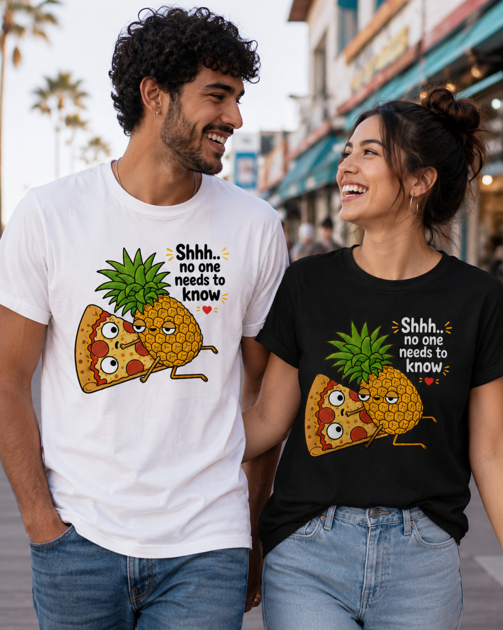 Unisex graphic T-shirt featuring an original food-themed humorous illustration, additional product view 4