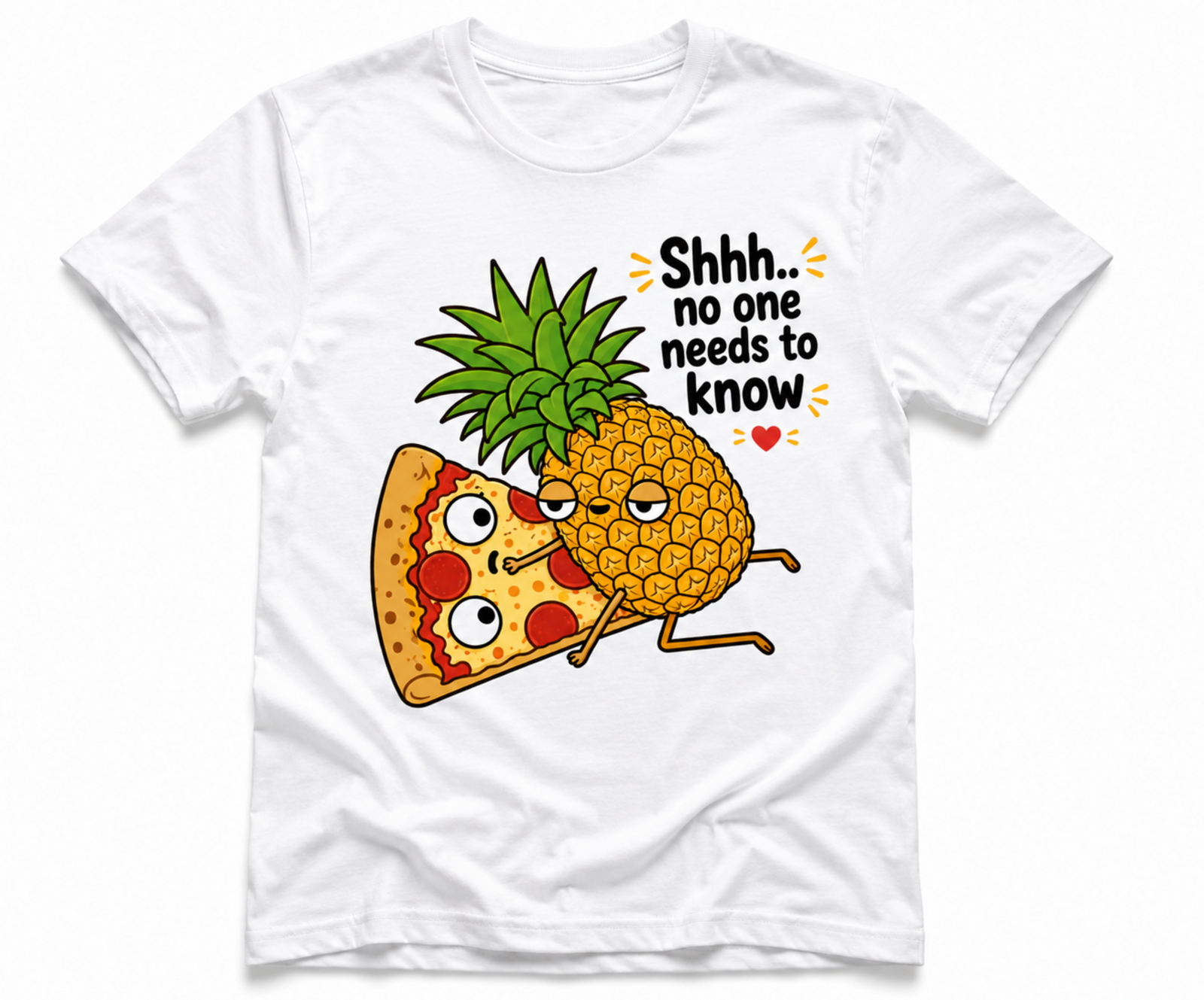 Unisex graphic T-shirt featuring an original food-themed humorous illustration, alternate product view