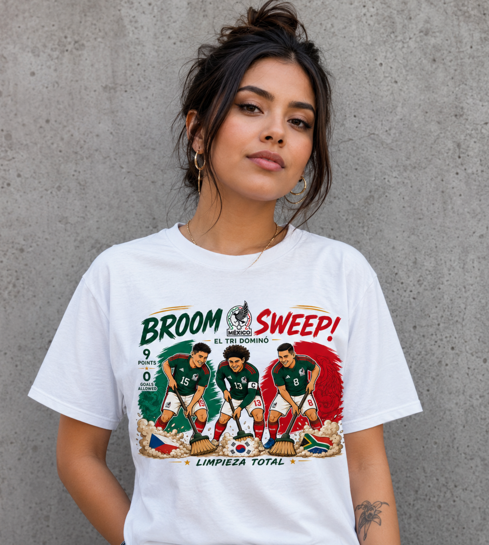 Unisex graphic T-shirt featuring an original soccer cultural humorous illustration, additional product view 6
