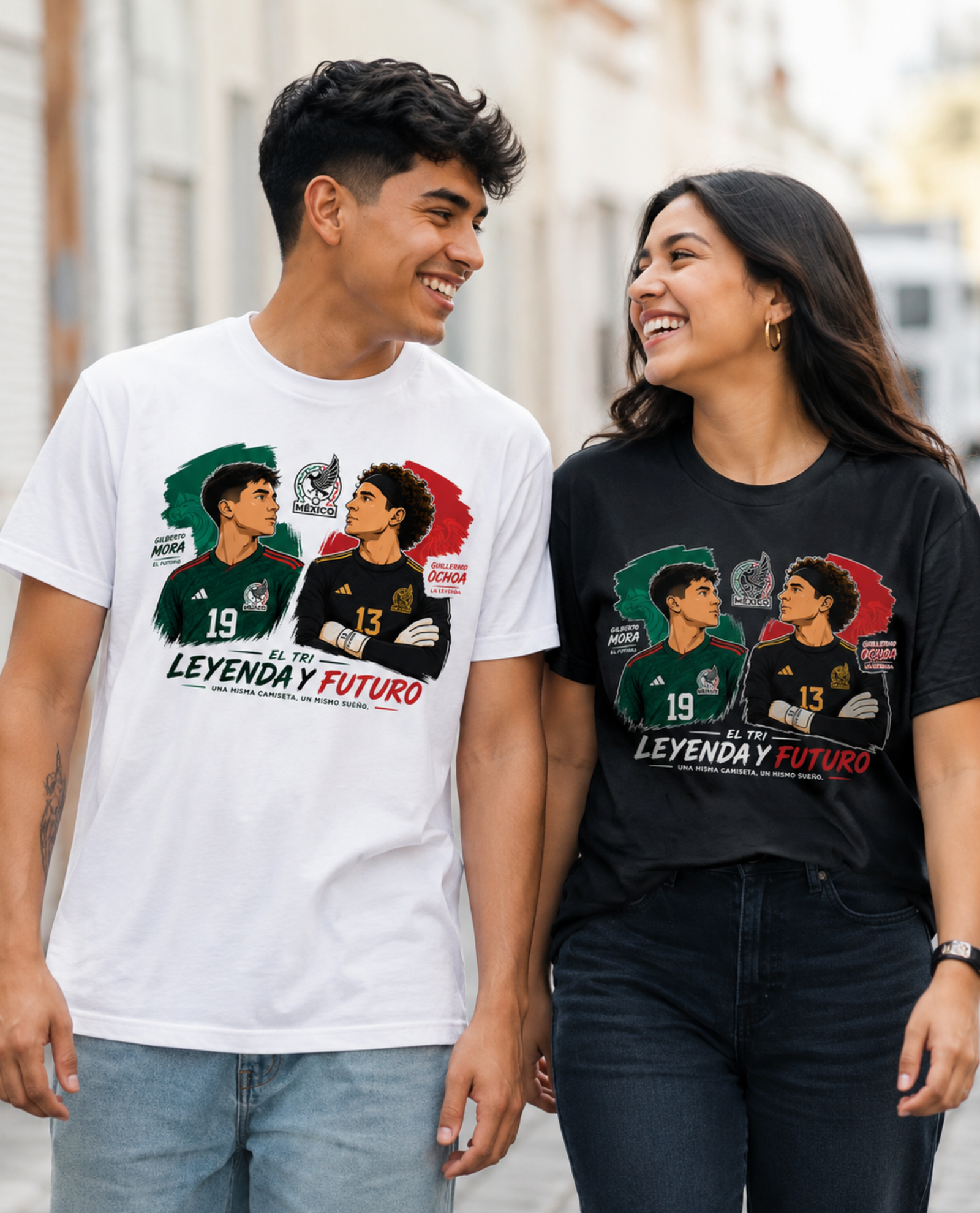 Unisex graphic T-shirt featuring an original soccer cultural illustration, additional product view 5