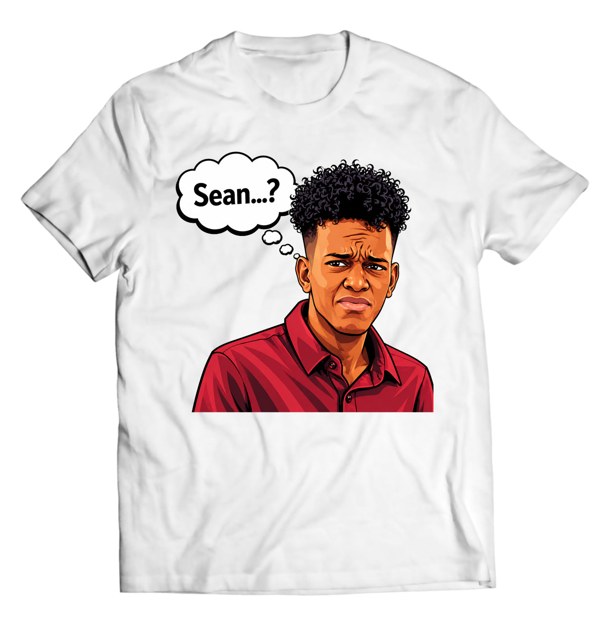 Unisex graphic T-shirt featuring an original humorous illustration