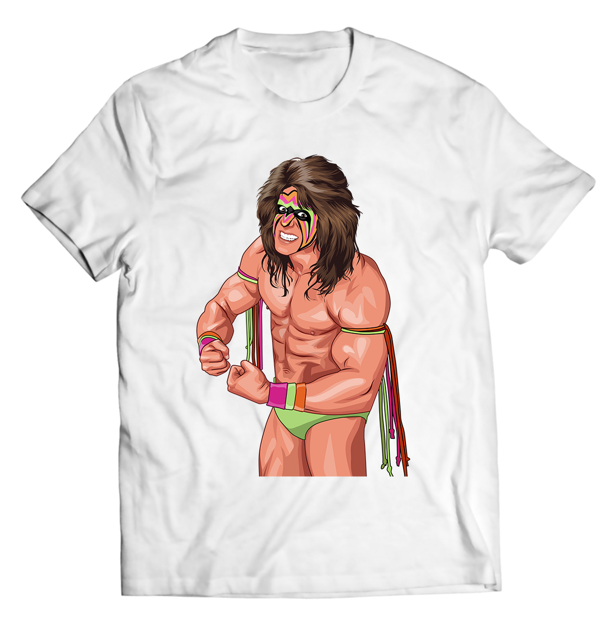 Unisex graphic T-shirt featuring an original wrestling humorous retro illustration