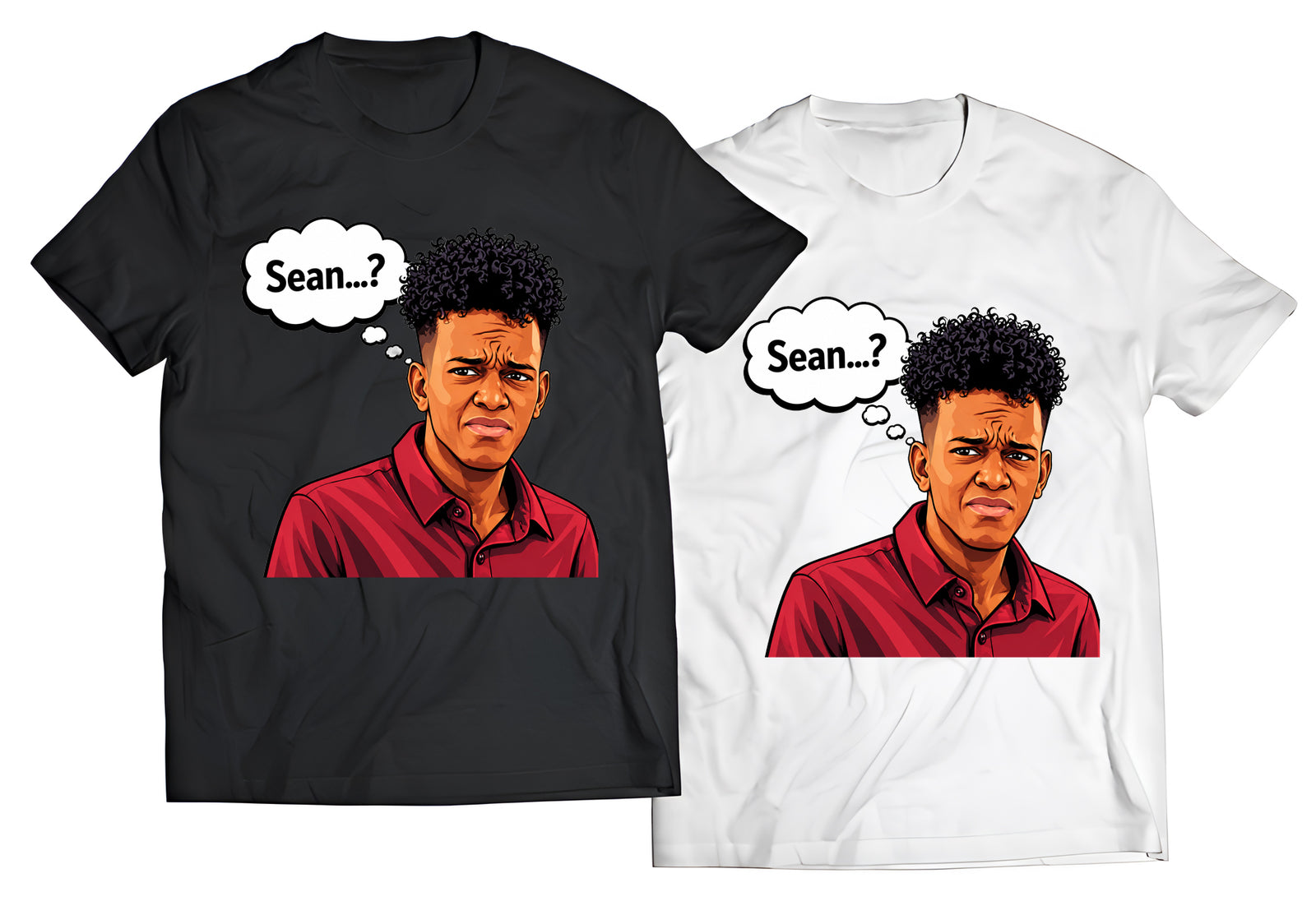 Unisex graphic T-shirt featuring an original humorous illustration, alternate product view