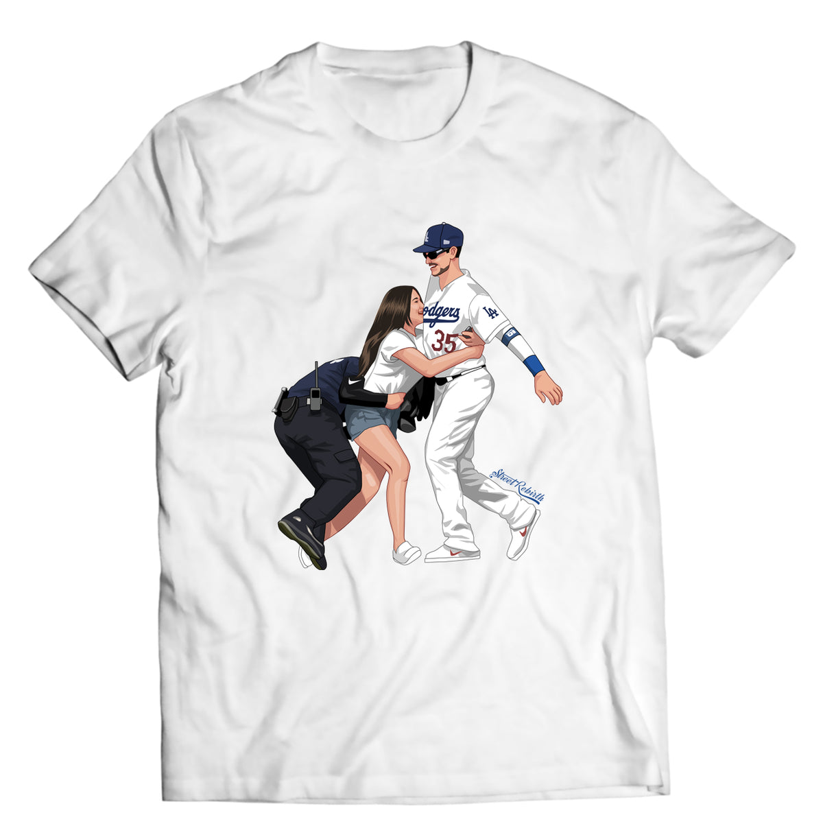 Unisex graphic T-shirt featuring an original baseball illustration