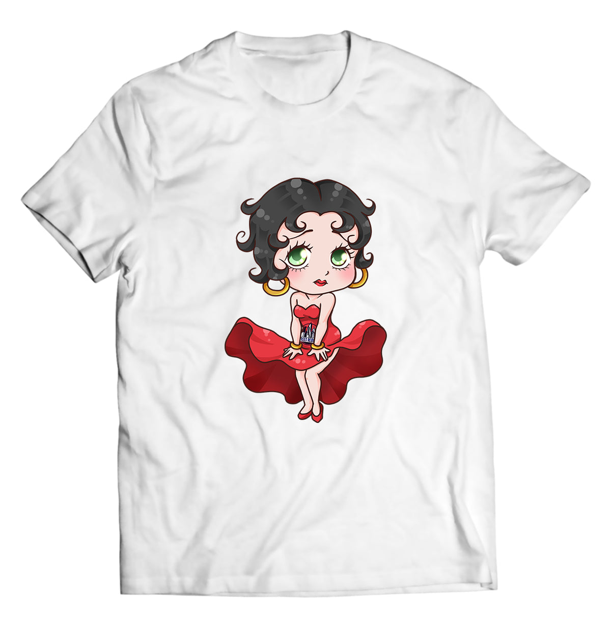 Unisex graphic T-shirt featuring an original cute retro cartoon-style illustration