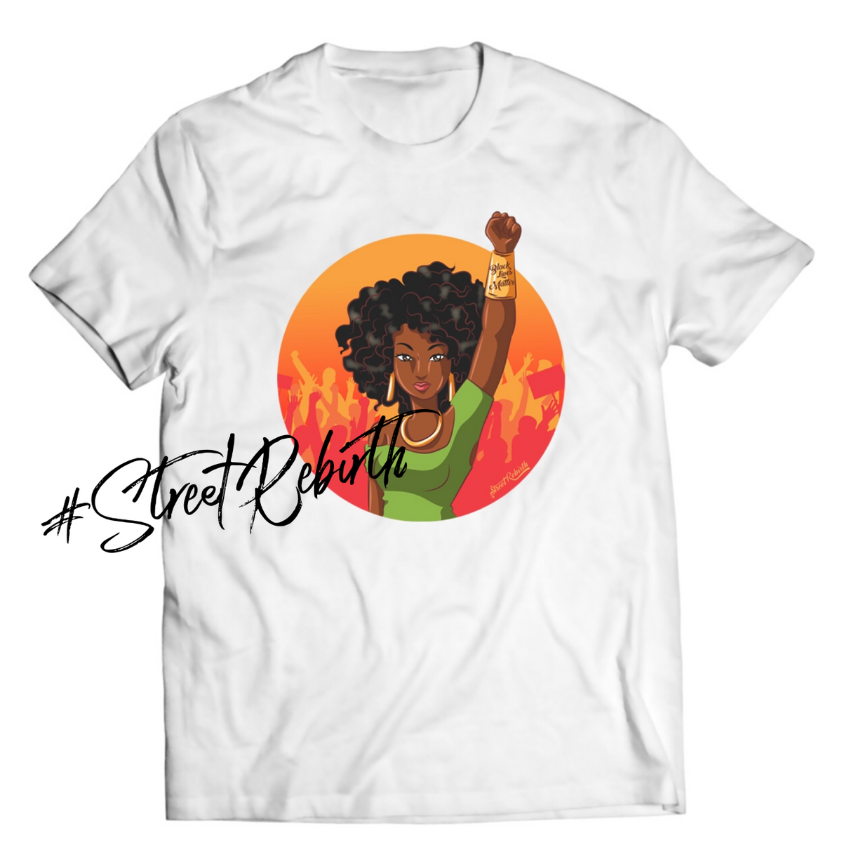 Unisex graphic T-shirt featuring an original colorful illustration