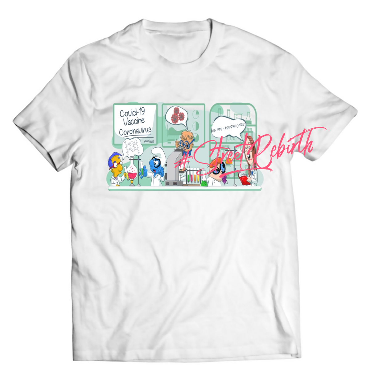 Unisex graphic T-shirt featuring an original humorous illustration