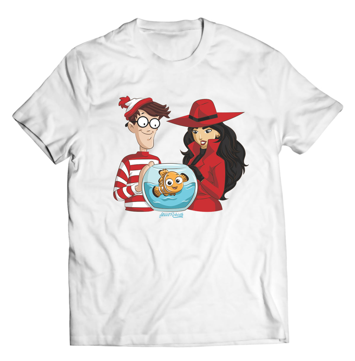 Unisex graphic T-shirt featuring an original humorous illustration