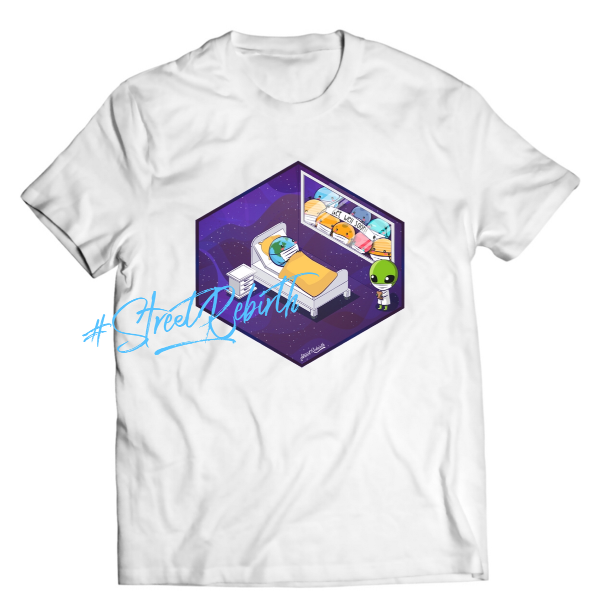 Unisex graphic T-shirt featuring an original humorous illustration