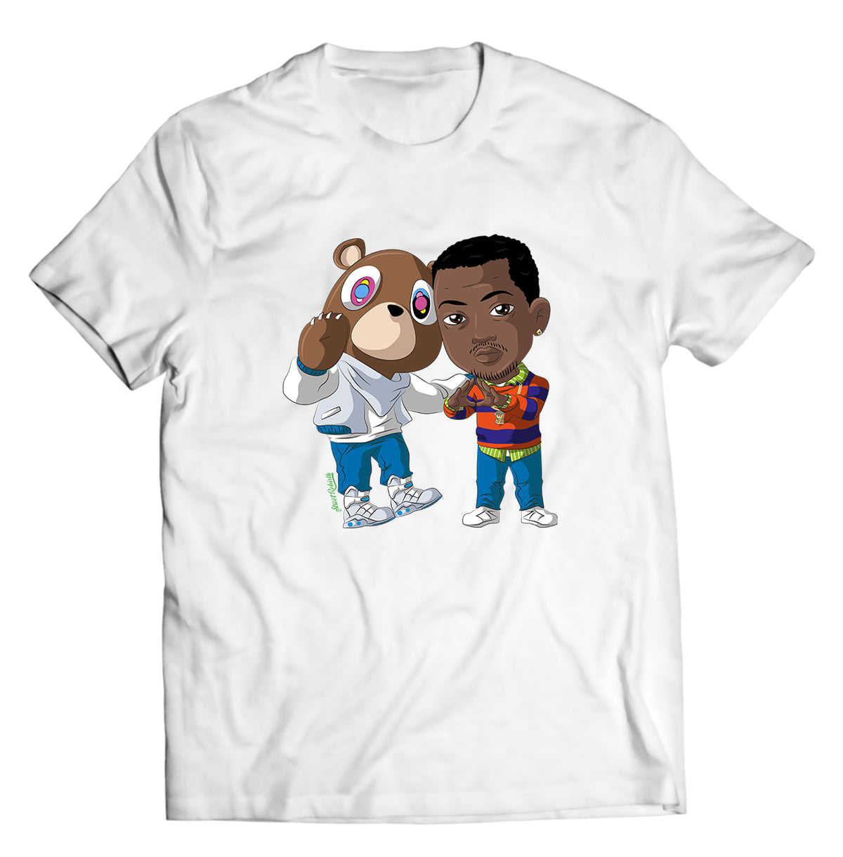 Unisex graphic T-shirt featuring an original hip hop music illustration