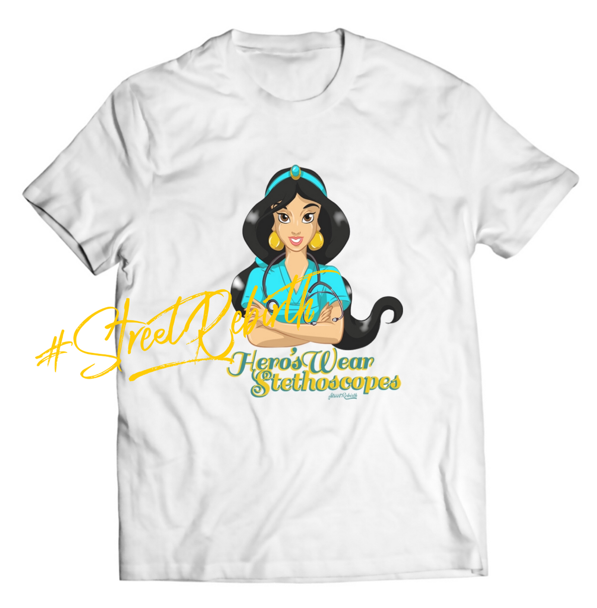 Unisex graphic T-shirt featuring an original colorful illustration