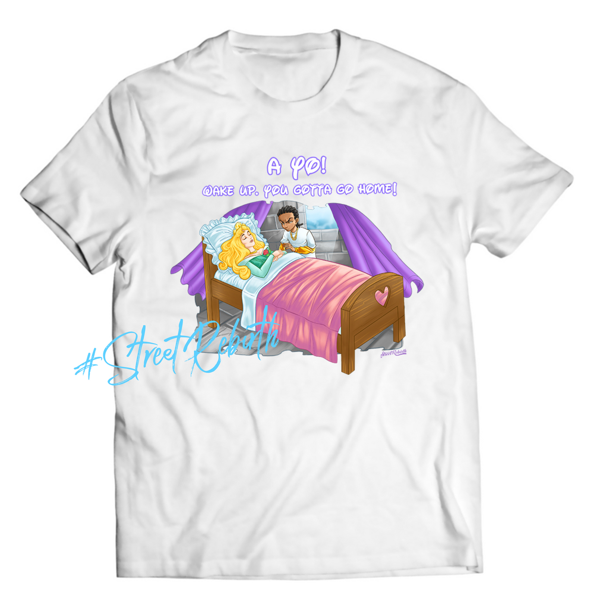 Unisex graphic T-shirt featuring an original humorous cartoon-style illustration