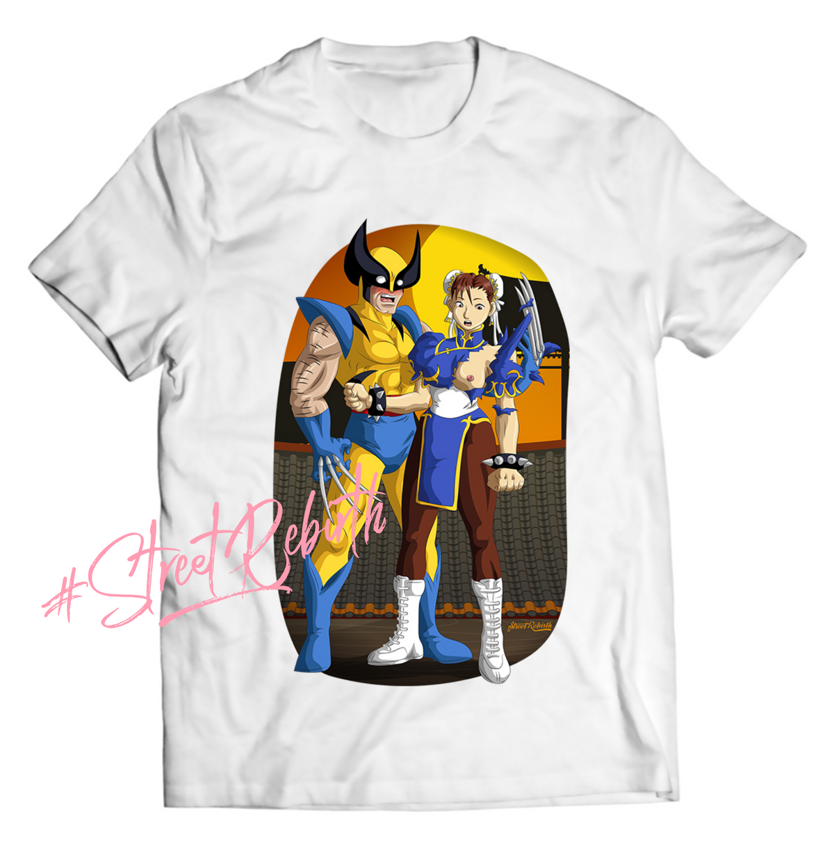 Unisex graphic T-shirt featuring an original humorous retro illustration