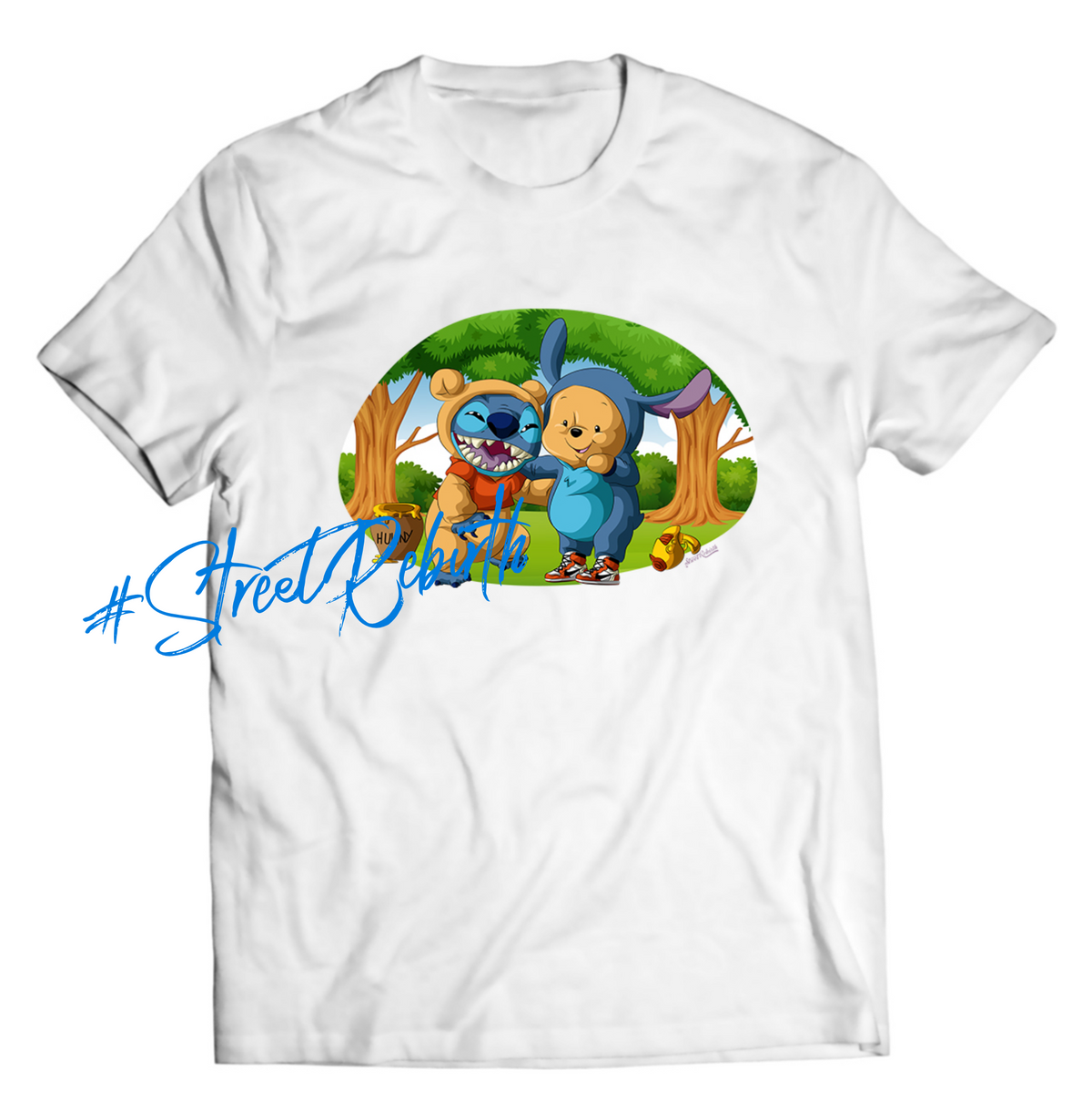 Unisex graphic T-shirt featuring an original humorous cartoon-style illustration