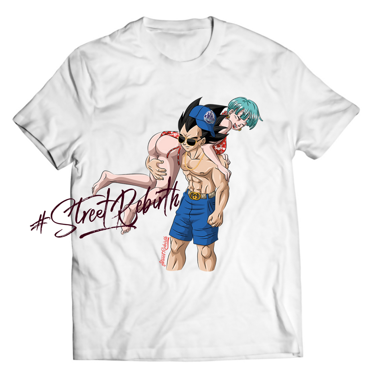 Unisex graphic T-shirt featuring an original cartoon-style tropical illustration