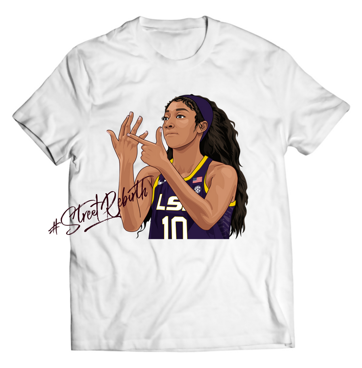 Unisex graphic T-shirt featuring an original basketball illustration
