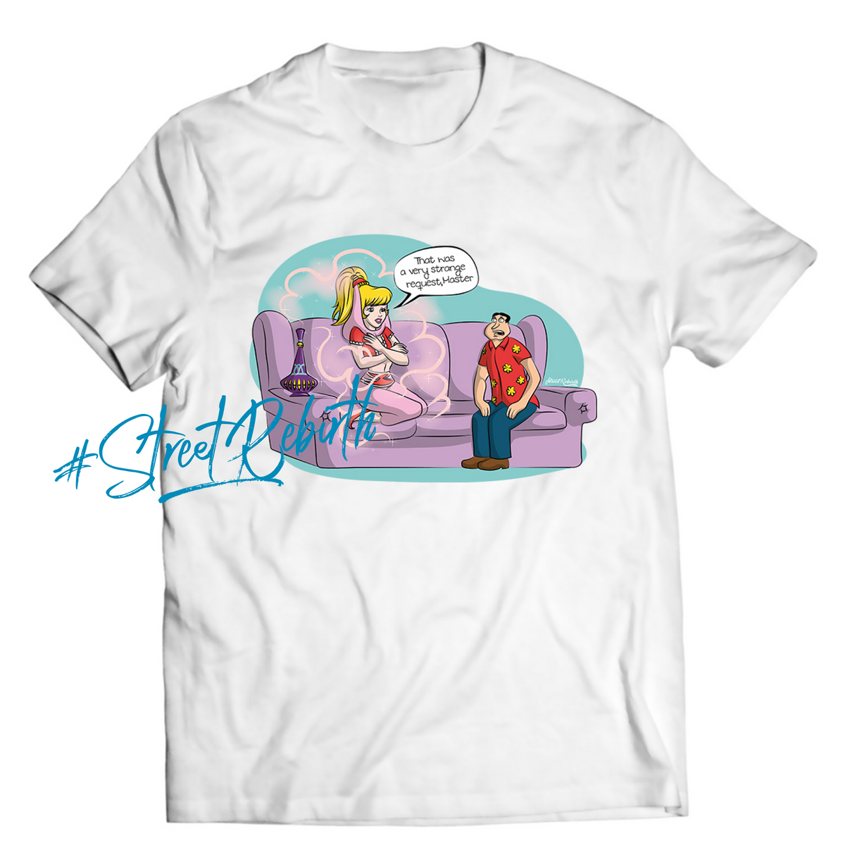 Unisex graphic T-shirt featuring an original animal-themed humorous cartoon-style illustration
