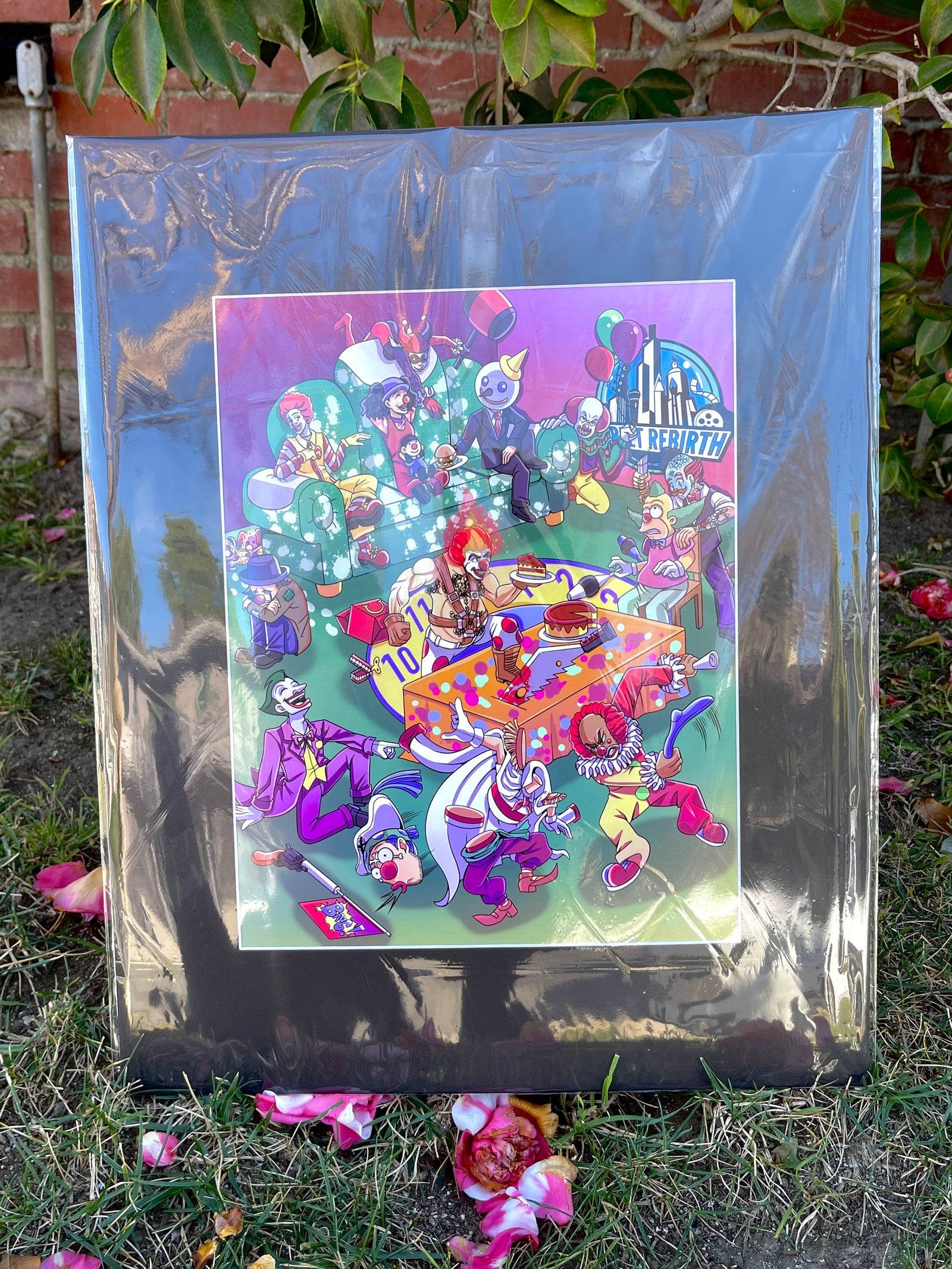 Scary Clown Art Print – Creepy Carnival Character Wall Decor, 16x20 Premium Luster Photo Paper