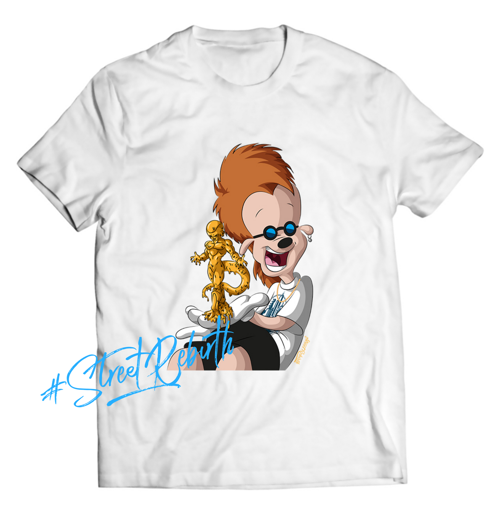 Leaning Tower of Freeza β Goofy Movie x Dragon Ball Z Mashup Shirt (Unisex Graphic Tee, Anime Crossover)