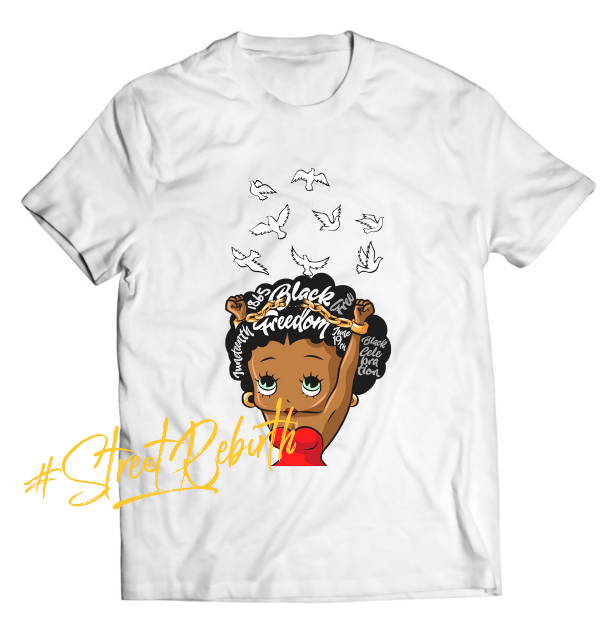 Unisex graphic T-shirt featuring an original cartoon-style illustration