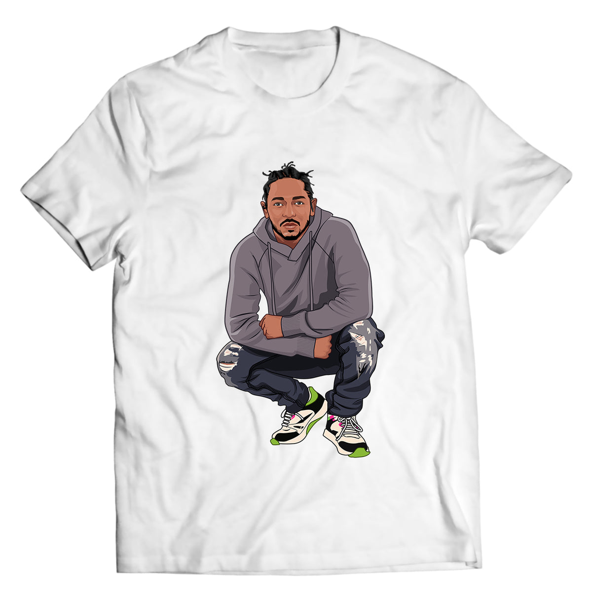 Unisex graphic T-shirt featuring an original hip hop music illustration