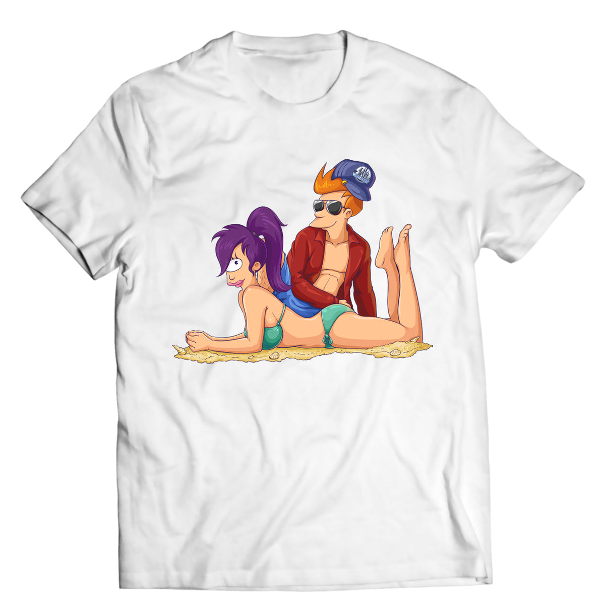 Unisex graphic T-shirt featuring an original humorous cartoon-style tropical illustration