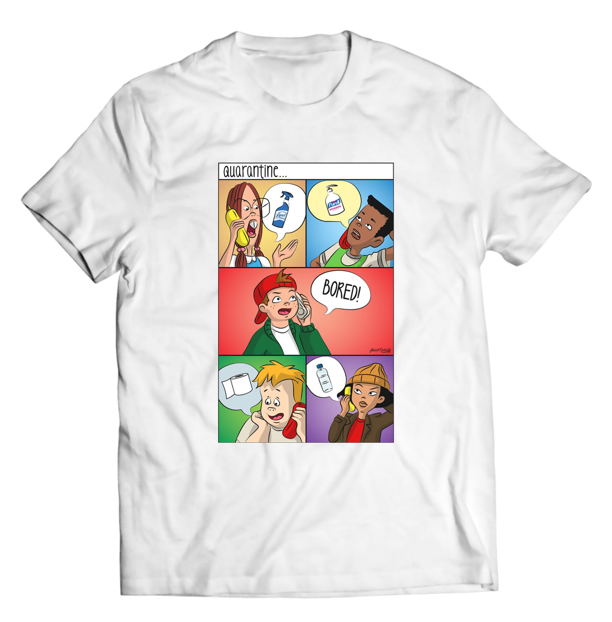 Unisex graphic T-shirt featuring an original humorous illustration