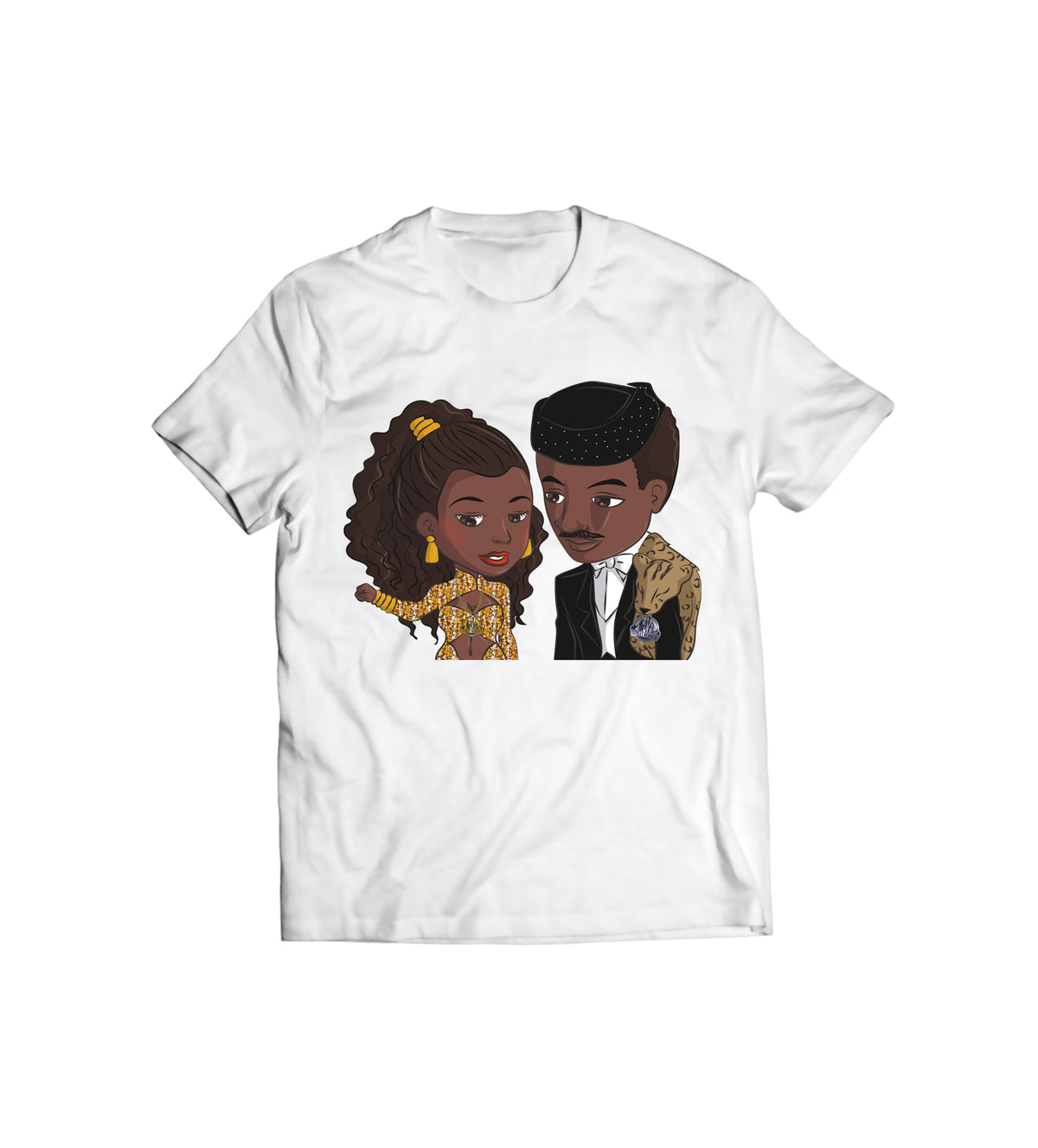 Unisex graphic T-shirt featuring an original humorous retro illustration