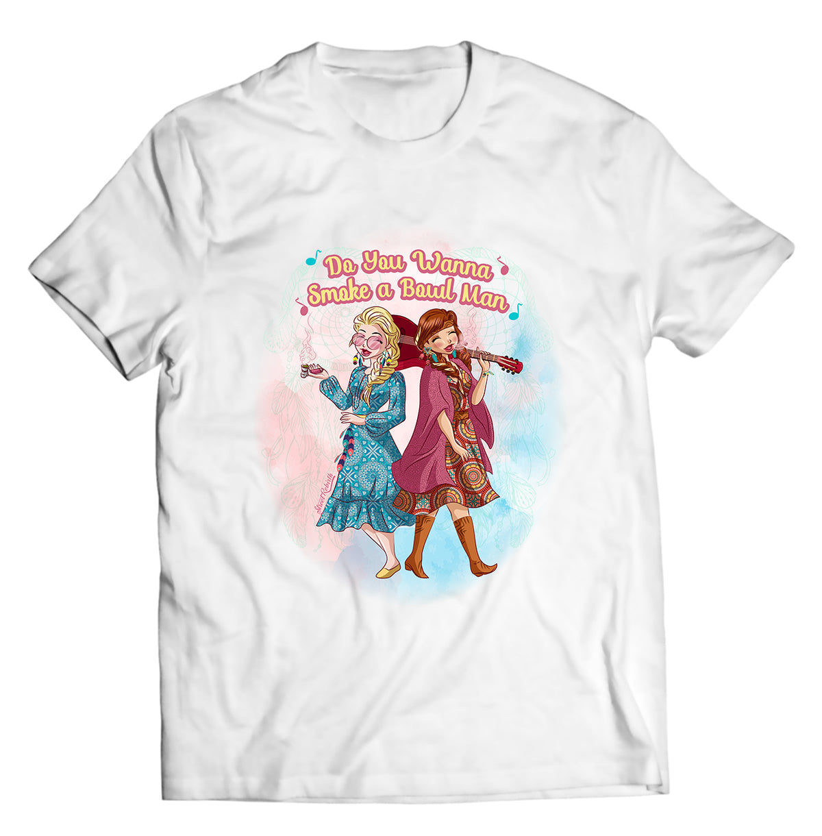 Unisex graphic T-shirt featuring an original humorous illustration