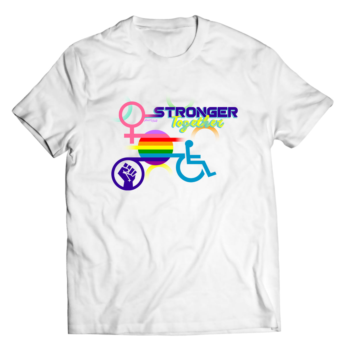 Unisex graphic T-shirt featuring an original colorful illustration