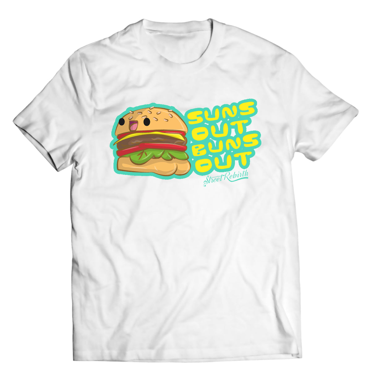 Unisex graphic T-shirt featuring an original humorous illustration