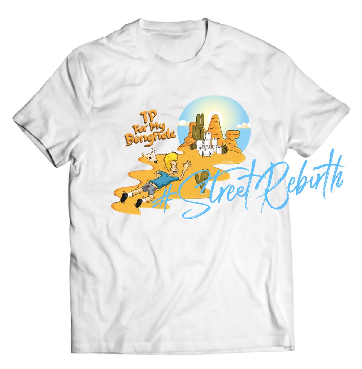 Unisex graphic T-shirt featuring an original holiday humorous retro illustration