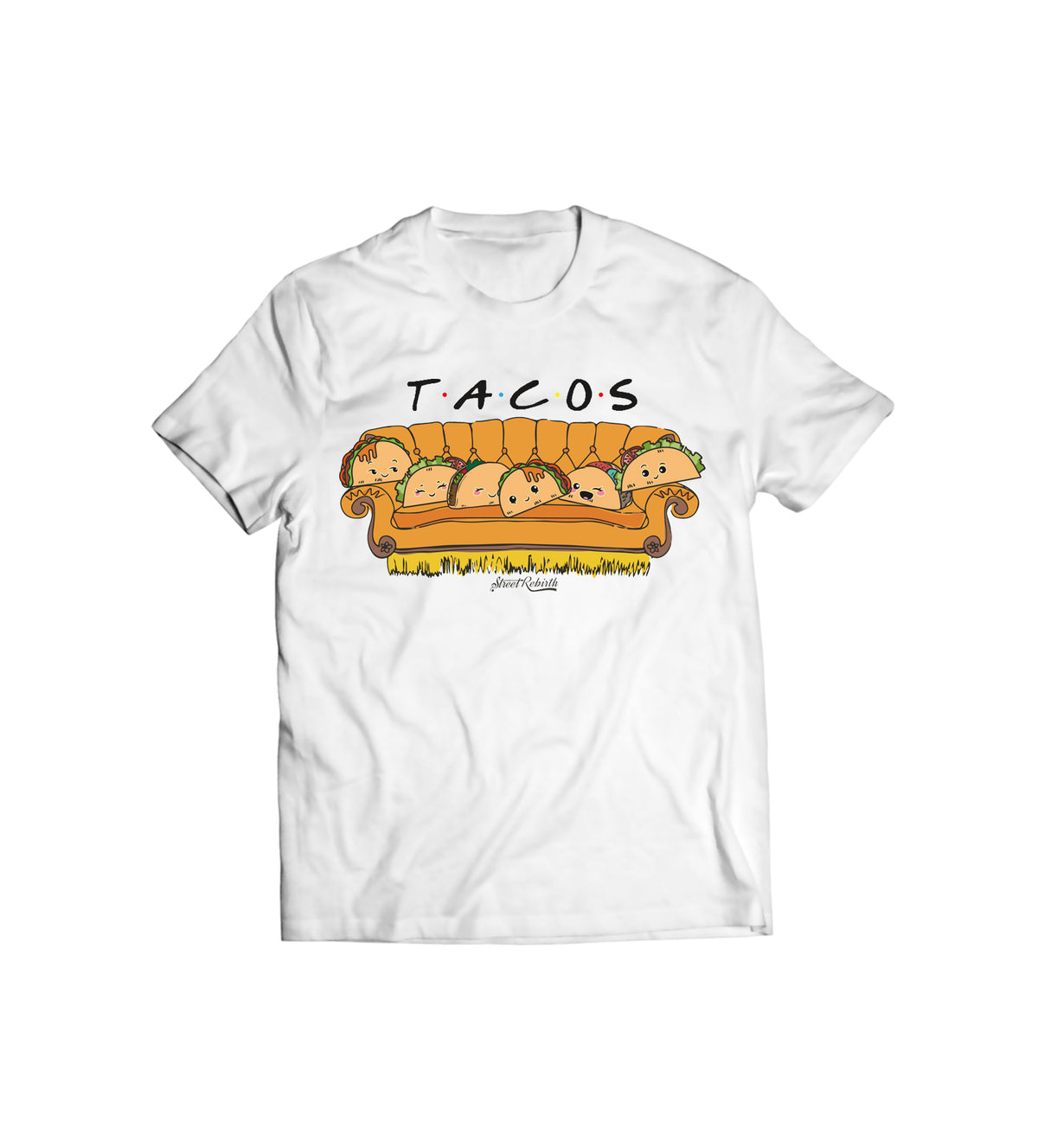 Unisex graphic T-shirt featuring an original food-themed humorous illustration