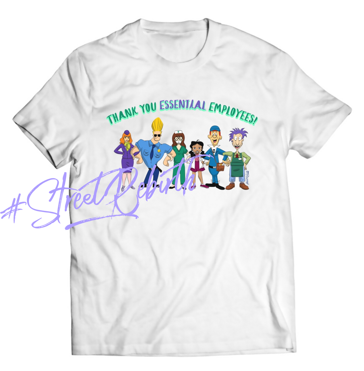 Unisex graphic T-shirt featuring an original humorous illustration