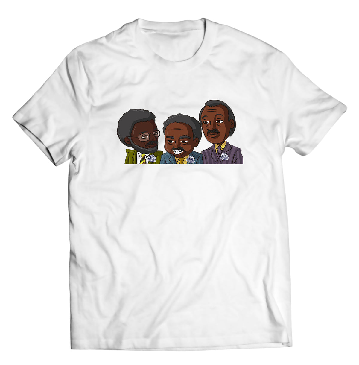 Unisex graphic T-shirt featuring an original humorous retro illustration