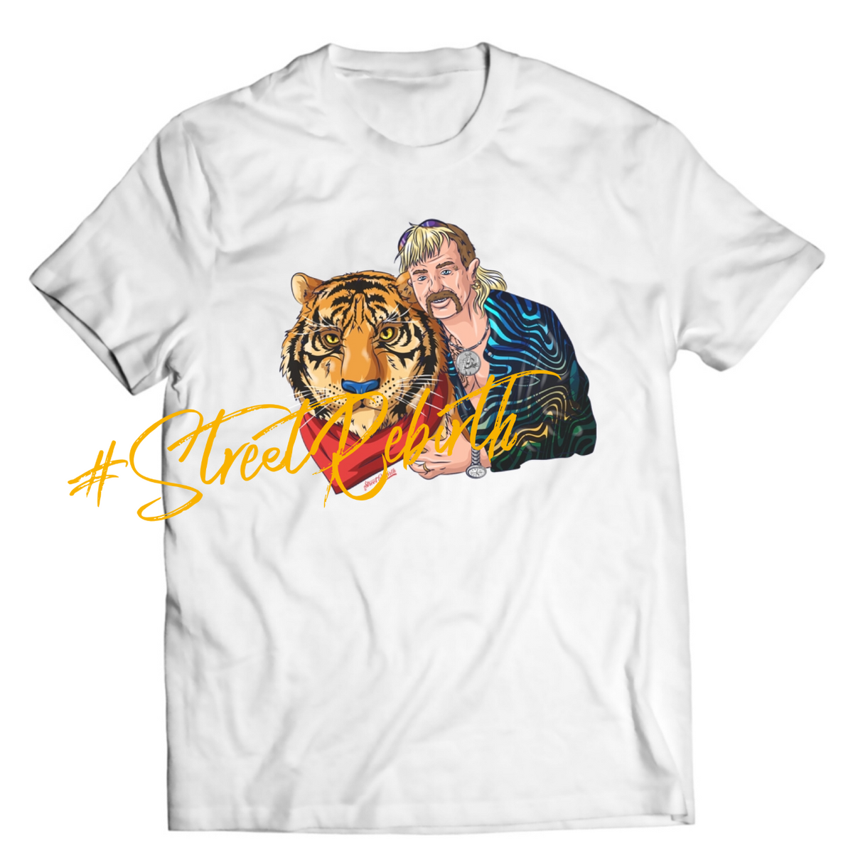 Unisex graphic T-shirt featuring an original colorful illustration