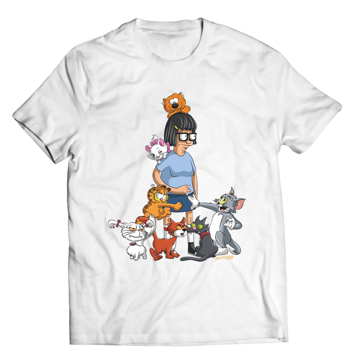 Unisex graphic T-shirt featuring an original humorous cartoon-style illustration