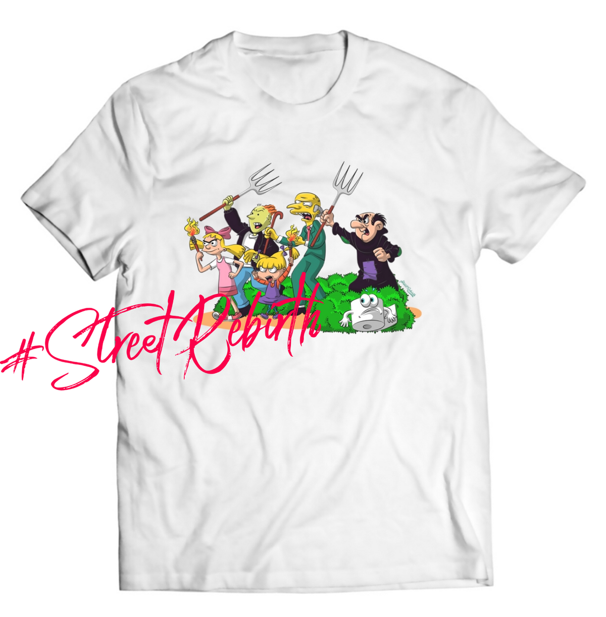 Unisex graphic T-shirt featuring an original humorous illustration