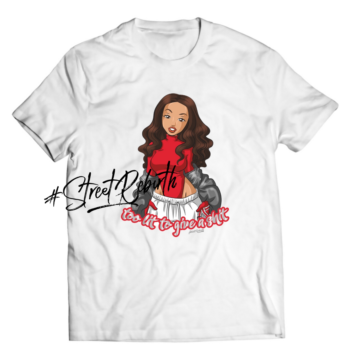 Unisex graphic T-shirt featuring an original music humorous illustration