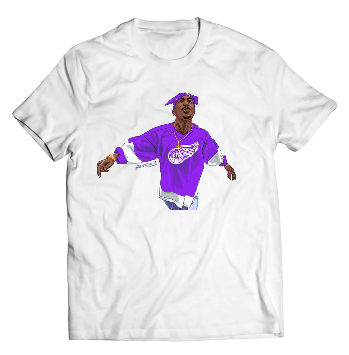 Unisex graphic T-shirt featuring an original hip hop music retro illustration