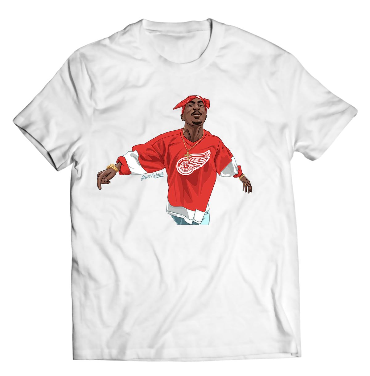 Unisex graphic T-shirt featuring an original hip hop music retro illustration