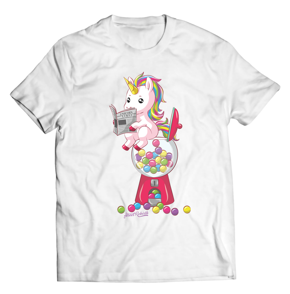 Unisex graphic T-shirt featuring an original humorous illustration