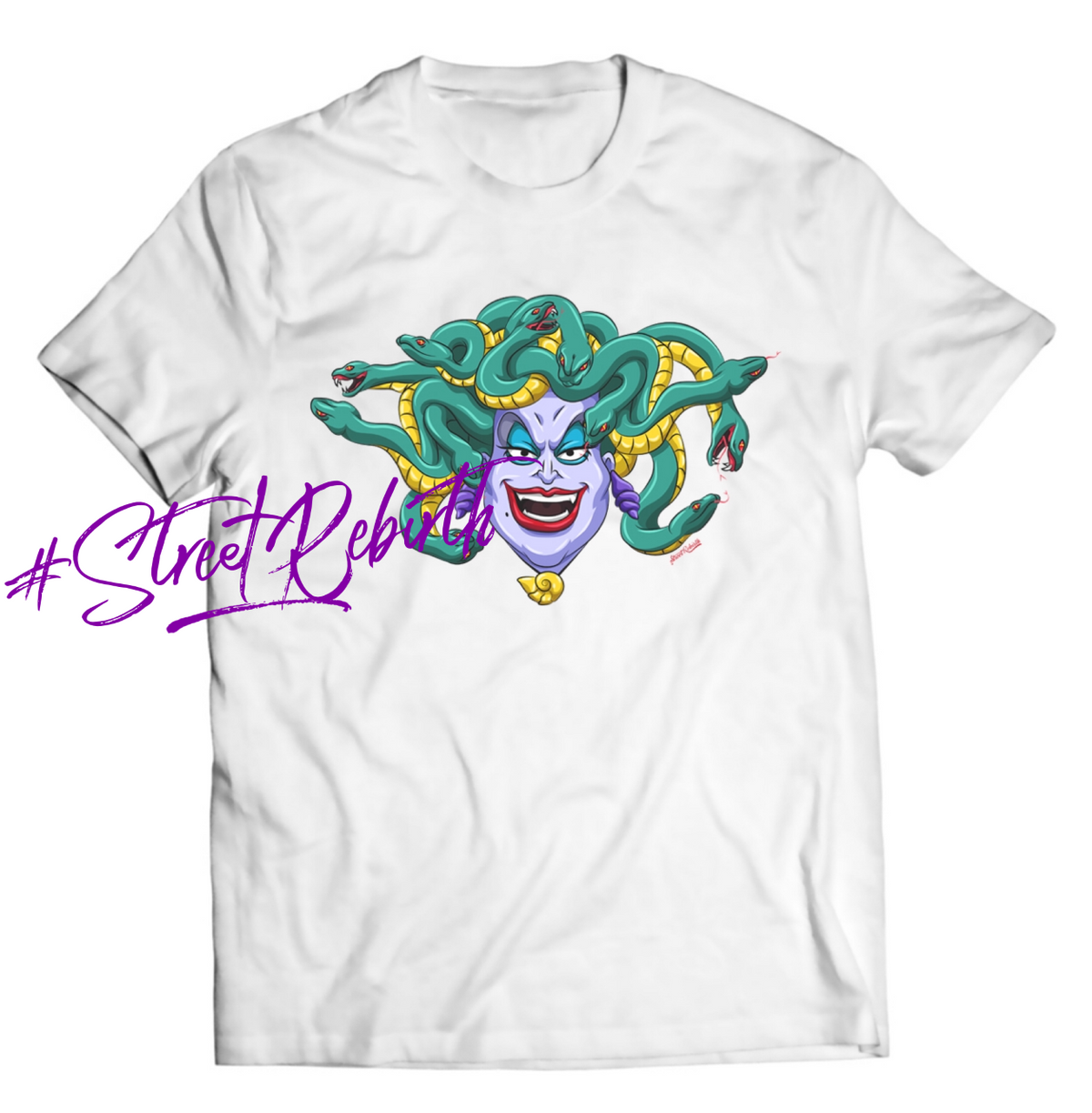 Unisex graphic T-shirt featuring an original colorful illustration