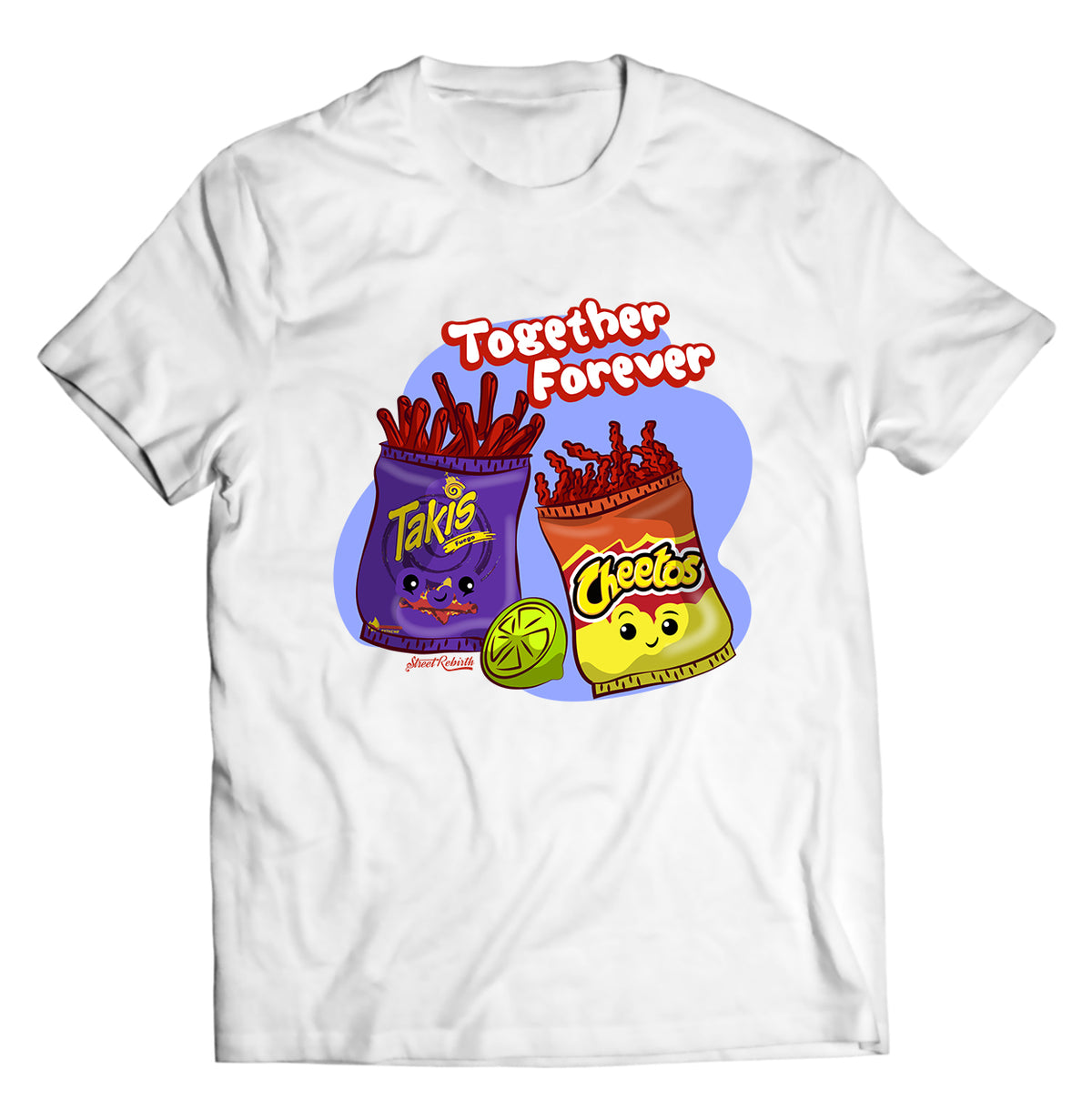 Unisex graphic T-shirt featuring an original colorful illustration