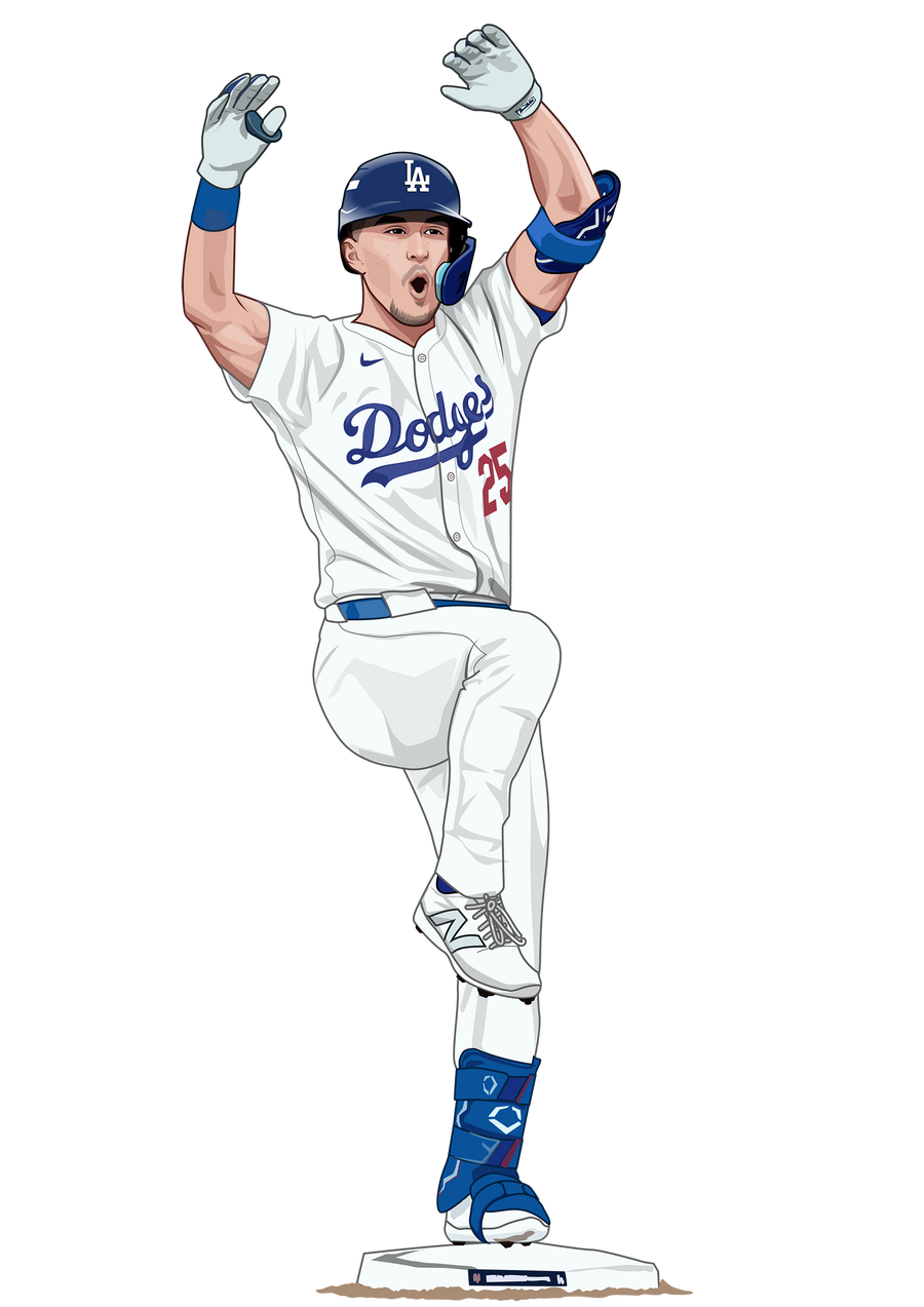Waterproof vinyl sticker featuring an original baseball illustration