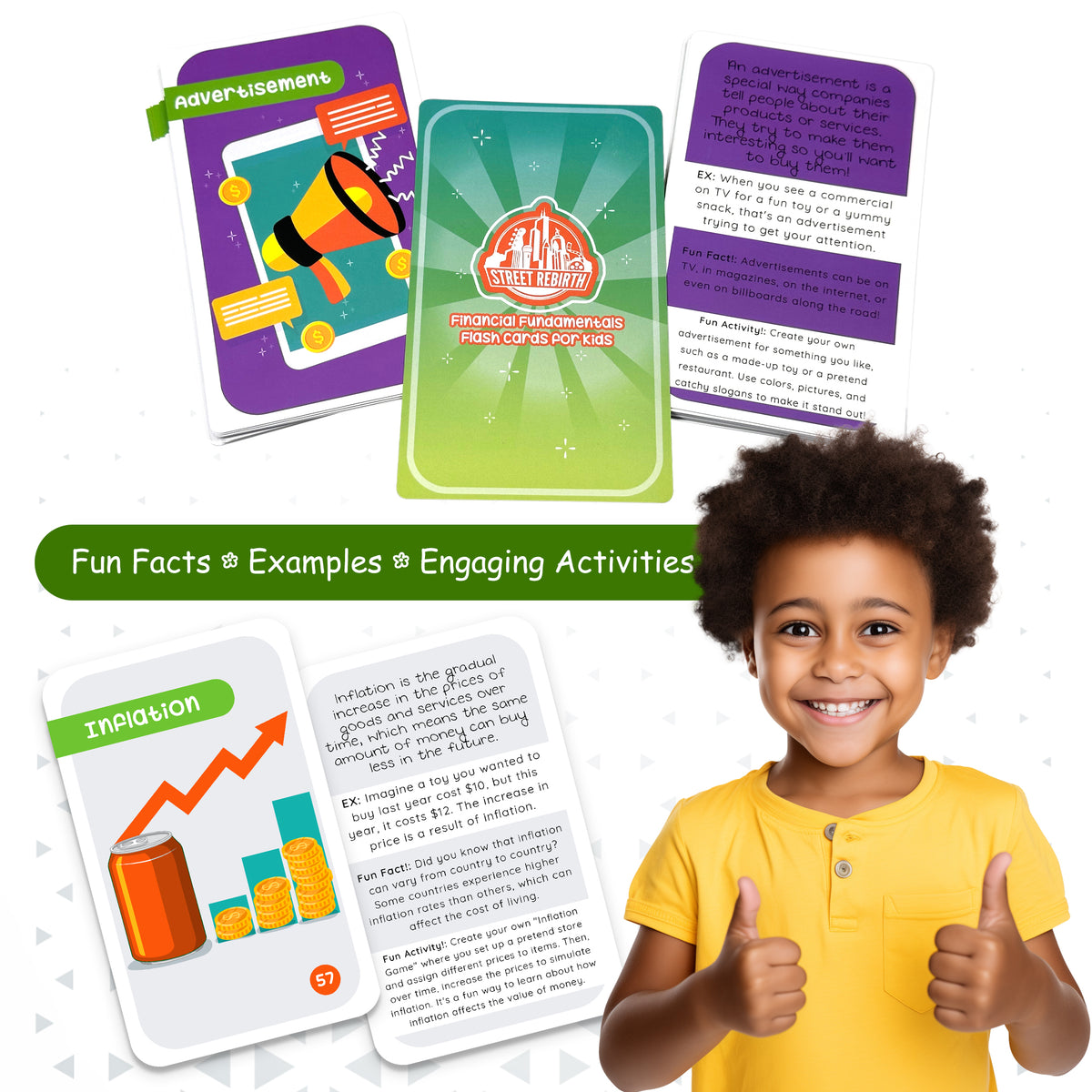 110 Financial Literacy Flash Cards for Kids &amp; All Ages - Money Management, Budgeting, Savings, &amp; Investment Skills - Educational Tool for Entrepreneurial Success, Cash Flow &amp; Economic Empowerment