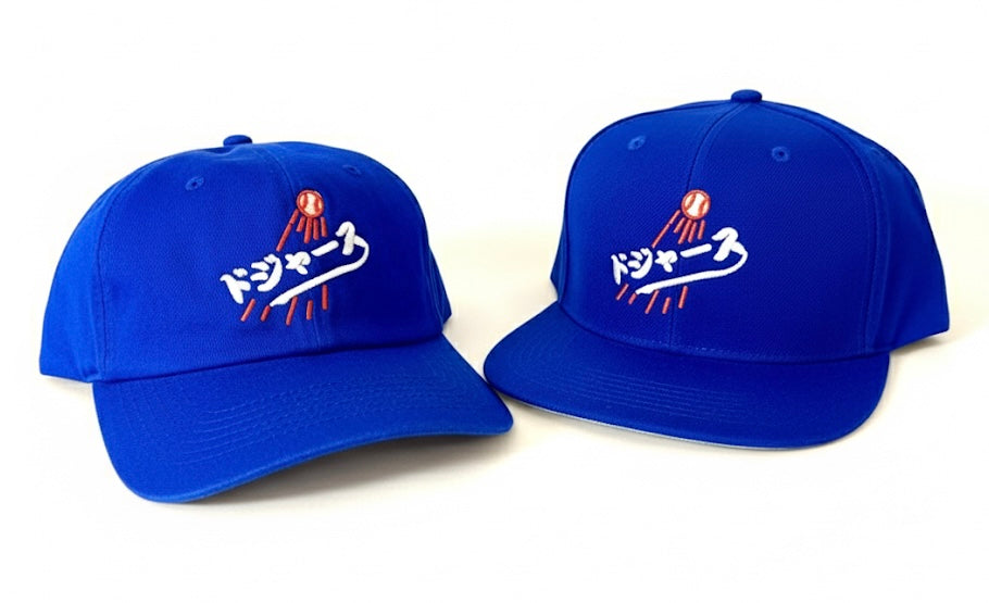Japanese Dodgers-Inspired Baseball Hat – Royal Blue Embroidered Cap
